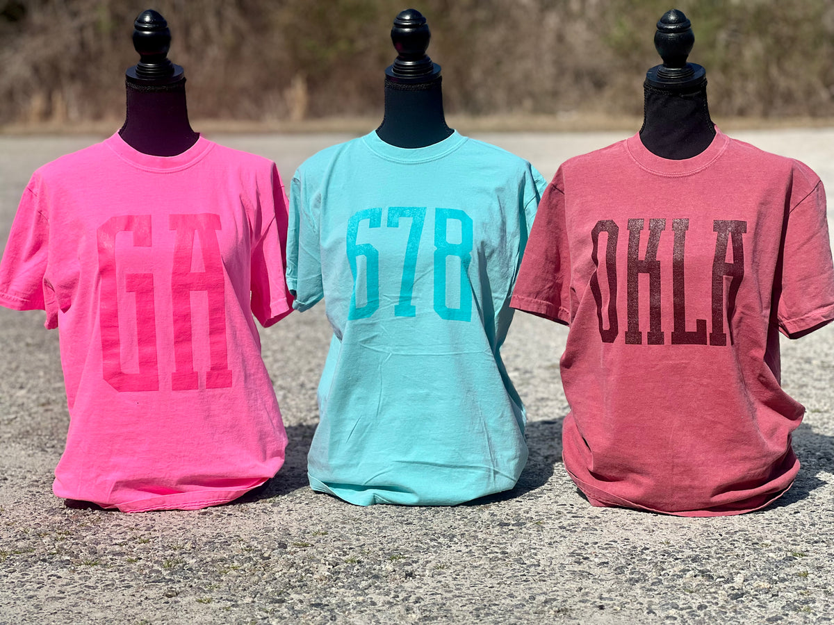 Customized Tone on Tone Abbreviation Tees Truelove Apparel Co.