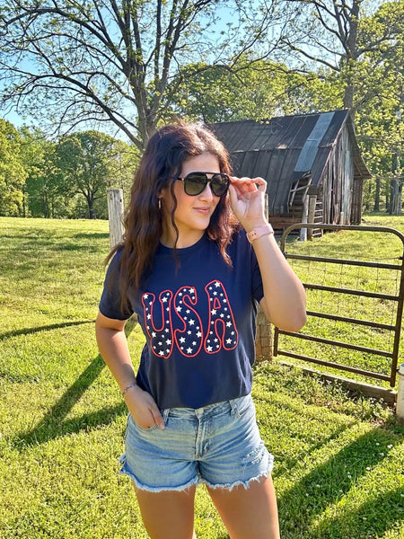 USA Star Puff Patriotic Tee