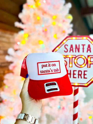 Put it on Santa's Tab Christmas Trucker Hat