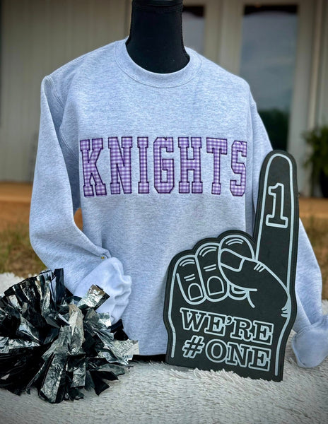 Preppy Embroidered Applique Game Day Sweatshirt
