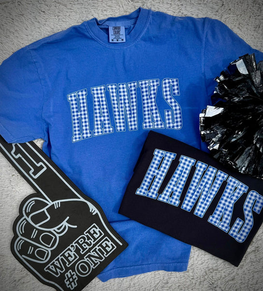 Preppy Gingham Team Spirit Comfort Colors Tee