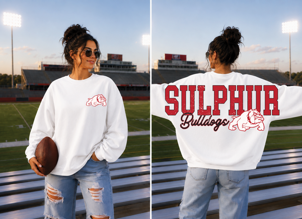 Oversize Shoulder Team Sweatshirt with Left Chest
