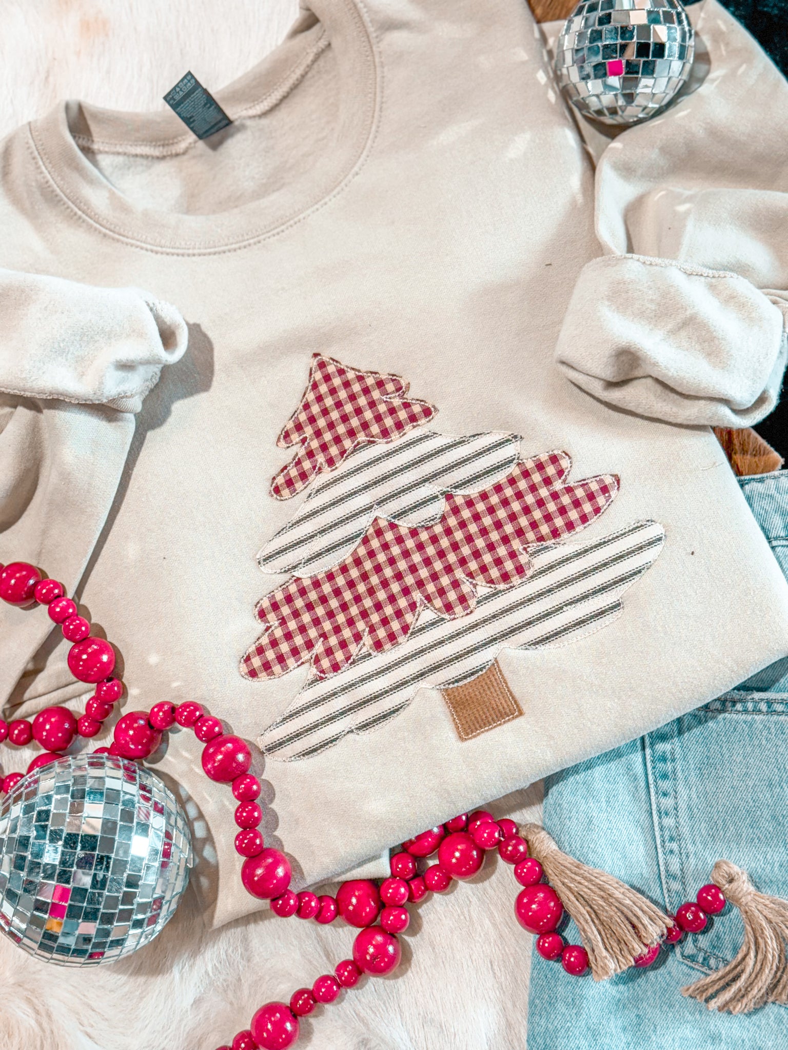 Vintage Christmas Applique Sweatshirt