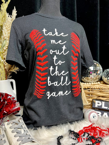 PUFF Take me out to the ball game Baseball Tee