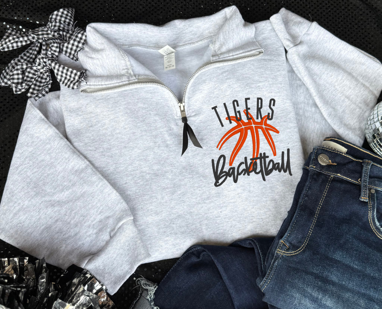 Custom Basketball 1/4 Zip Sweatshirt