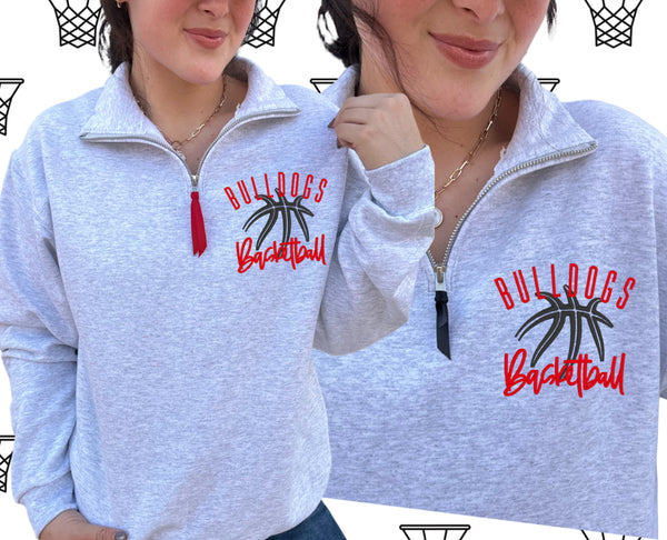 Custom Basketball 1/4 Zip Sweatshirt