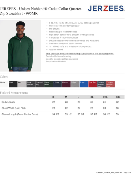 Custom Basketball 1/4 Zip Sweatshirt