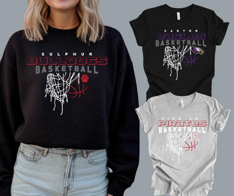 Team Mascot Basketball Tee / Sweatshirt